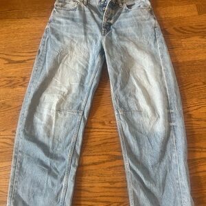Madewell darted leg barrel jeans size 28